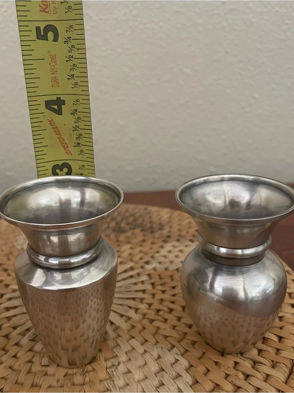NIB Restoration Hardware Silver Jerome Demi Bud Vases Set of 3